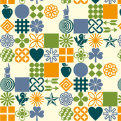 Woodtype Ornaments - Green