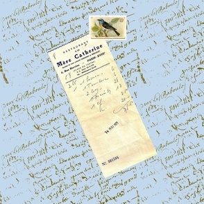 Tippy's French Script bluebird