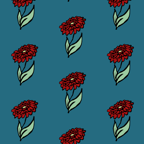 Dahlia   fabric by pond_ripple on Spoonflower - custom fabric