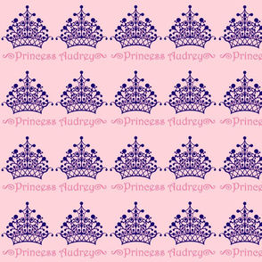 Purple on Pink Princess Audrey