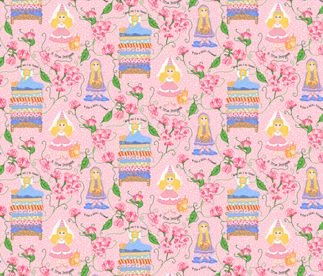 PRINCESS_AND_THE_PEA fabric by beebumble on Spoonflower - custom fabric