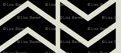 chevron stripe black and champagne