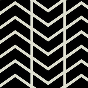 chevron stripe black and champagne