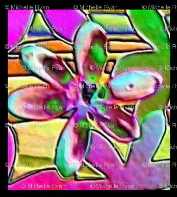 Stained Glass Flowers - Mini Repeats