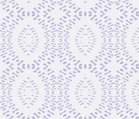 Grandma's Crocheted Bedspread on Freshly Washed Violet Sheets fabric by susaninparis on Spoonflower - custom fabric