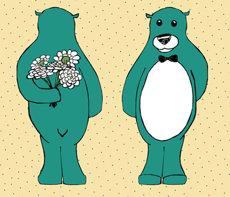 Sweet Bear fabric by pond_ripple on Spoonflower - custom fabric