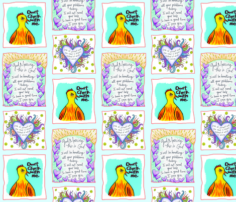 Don't Cluck With Me fabric by claire0 on Spoonflower - custom fabric