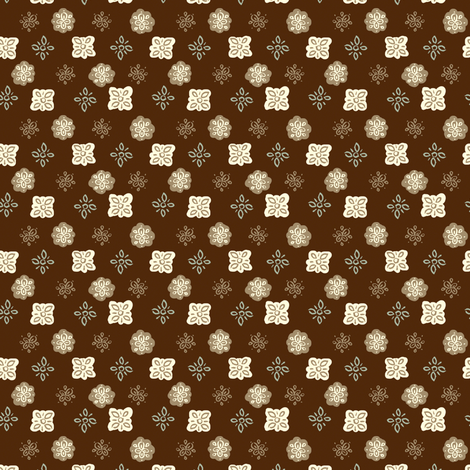 Snowflake- chocolate fabric by emuattacks on Spoonflower - custom fabric