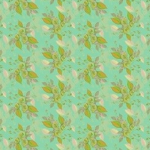Roses in aqua