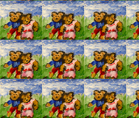 Teddybears_on_a_Date fabric by anne_k_abbott on Spoonflower - custom fabric