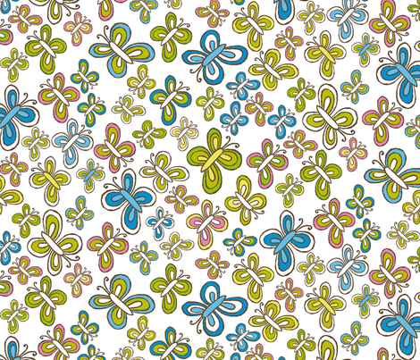 Livvieland Flutter Byes fabric by zoebrench on Spoonflower - custom fabric