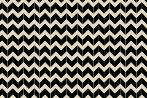 black dimensional chevron fabric by fleamarkettrixie on Spoonflower - custom fabric