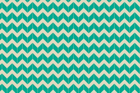 turquoise dimensional chevron fabric by fleamarkettrixie on Spoonflower - custom fabric