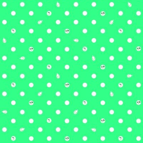 Polka bunnies - Lime Green