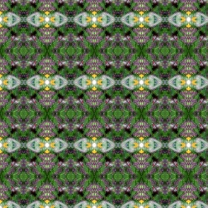 Lilac tree and a rhubarb leaves kaleidoscope