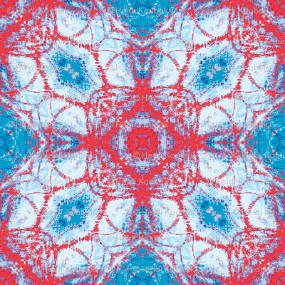 red star on blue water
