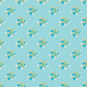 Roses in blue and yellow