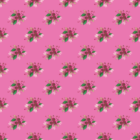Roses in deep pink fabric by joanmclemore on Spoonflower - custom fabric