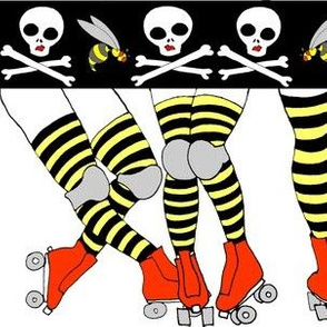 Derby Legs White the Killer Beesocks!
