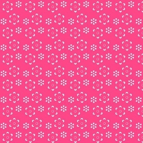 Court & Spark - Scandi Floral Cutout White on Fushia