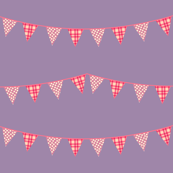Bunting in purple