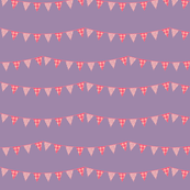 Bunting in purple