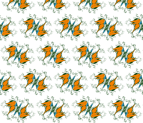 FANTASY-BUTTERFLIES-white fabric by garwooddesigns on Spoonflower - custom fabric