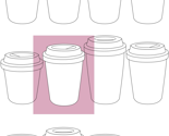 Takeaway cups pink