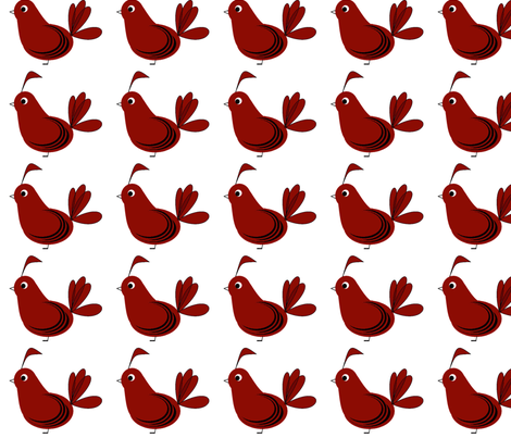 Red Birds 2 fabric by asset68 on Spoonflower - custom fabric