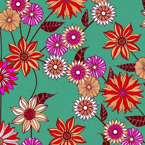 Eliza Floral Teal