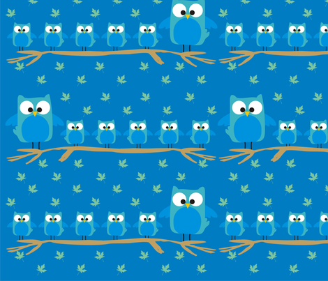 Owls fabric by cynwilkinson on Spoonflower - custom fabric