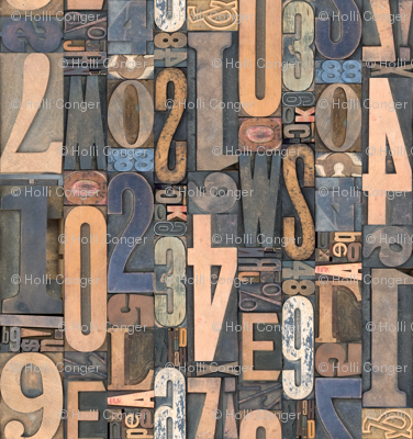 Letterpress Jumble - browns