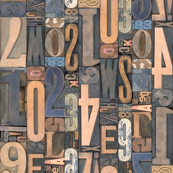 Letterpress Jumble - browns