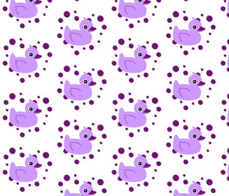 Cute Purple Rubber Ducky Print fabric - jsdesigns - Spoonflower