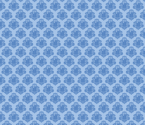 TARDamask fabric  fabric by travale on Spoonflower - custom fabric