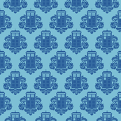 TARDamask fabric dark