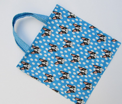 Blue Boston Terrier Tote Bag