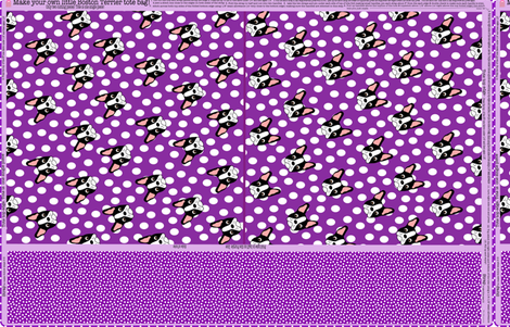 Purple Boston Terrier Tote Bag  fabric by missyq on Spoonflower - custom fabric