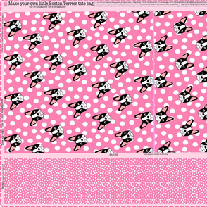 Pink Boston Terrier Tote Bag