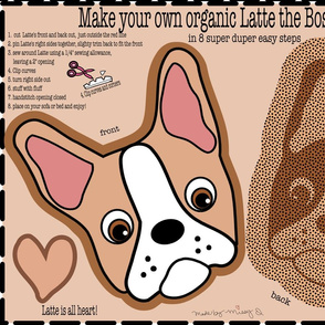 Latte the Boston Terrier Pillow