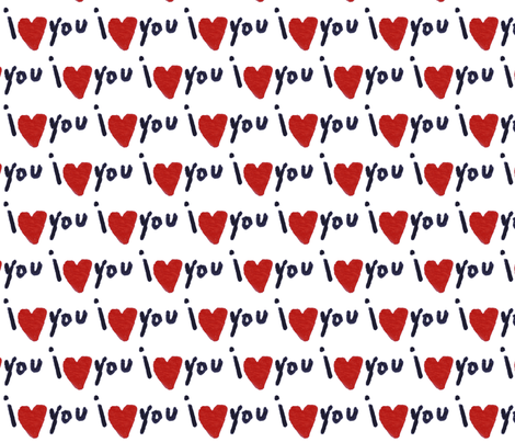 iheartu fabric by susaninparis on Spoonflower - custom fabric