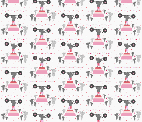 Mr Strong Mouse fabric by monda on Spoonflower - custom fabric