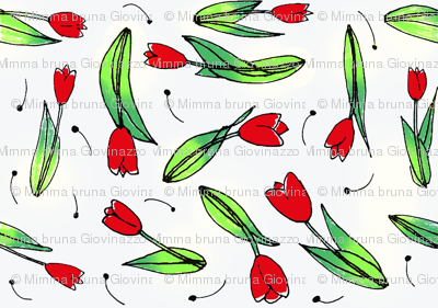 red tulips -ed