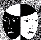 black and white faces