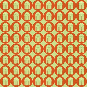 Arnold the Jellyfish - Green/Dark Orange