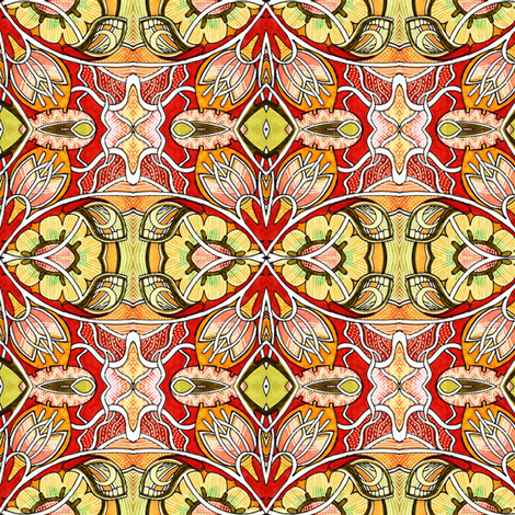 Electric Gardening (In Orange We Trust) fabric by edsel2084 on Spoonflower - custom fabric