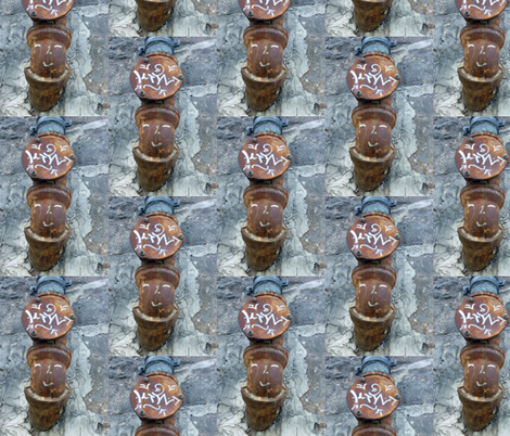 Dolled Up Pipes, Paris Graffiti fabric by susaninparis on Spoonflower - custom fabric