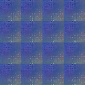 Blue Multi Techie Plaid © Gingezel™ 2011
