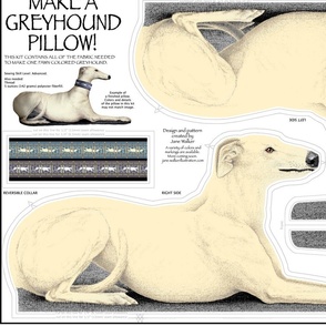 Fawn Greyhound plushie pillow kit ©2011 by Jane Walker