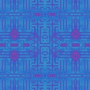 Blue Abstract Geometric with Pink © Gingezel™ 2012